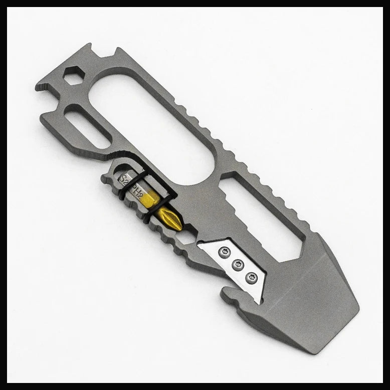 Outdoor Multi-function Titanium Alloy Tools Kit Emergency Survival Camping Equipment EDC Portable Screwdriver Cutting Tool