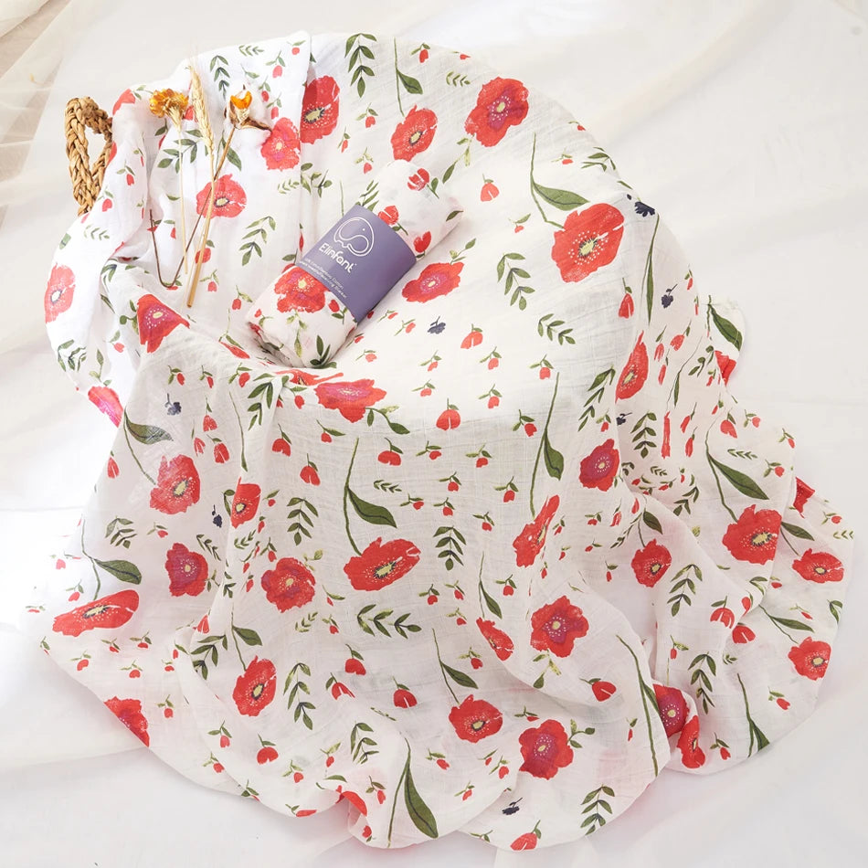 100% cotton 120*110cm 2 Layers Newborn Baby Muslin Swaddle Blankets