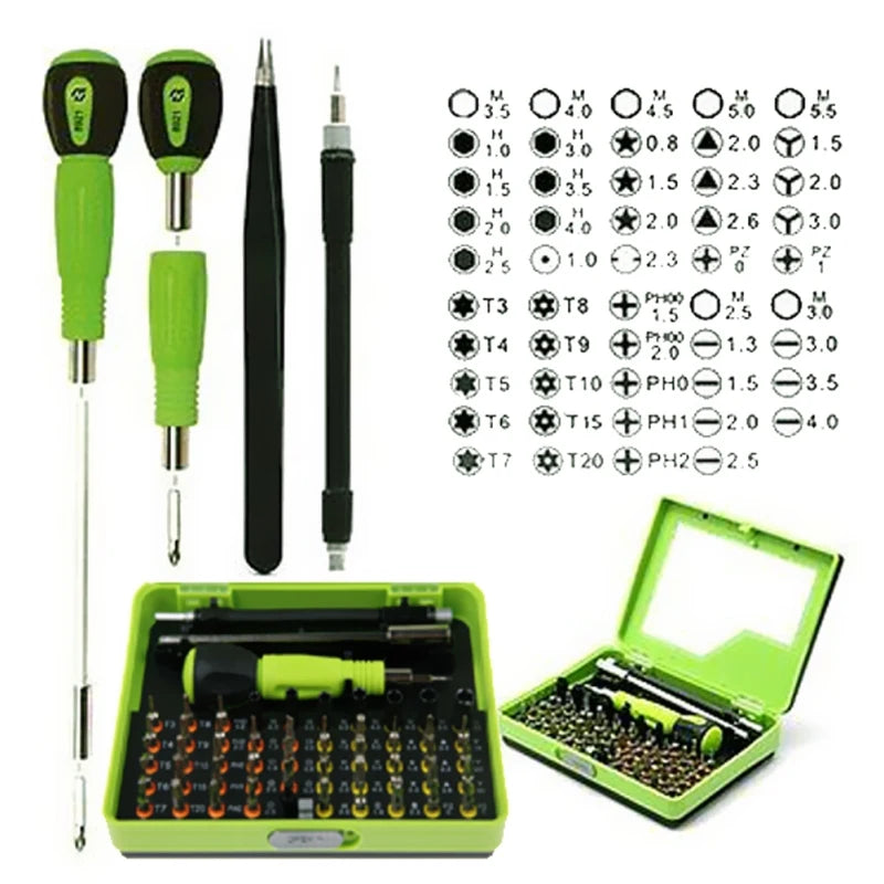 115 in1 Screwdriver Set of Screw Driver Bit Set Multi-Bit Precision Torx Screwdriver Tweezer Cell Phone Repair Tool for Computer