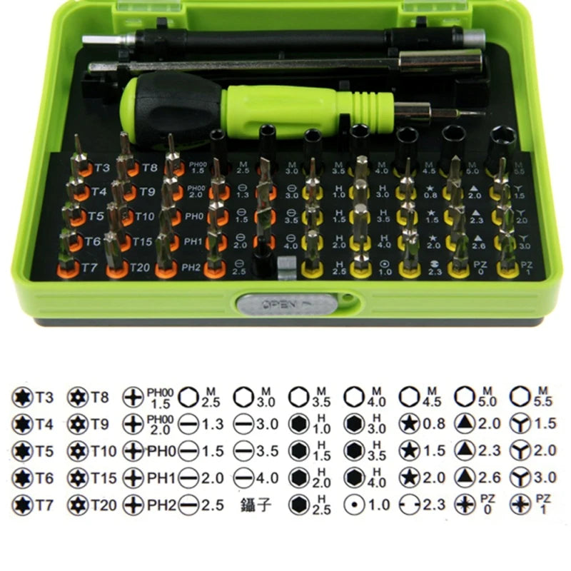 115 in1 Screwdriver Set of Screw Driver Bit Set Multi-Bit Precision Torx Screwdriver Tweezer Cell Phone Repair Tool for Computer