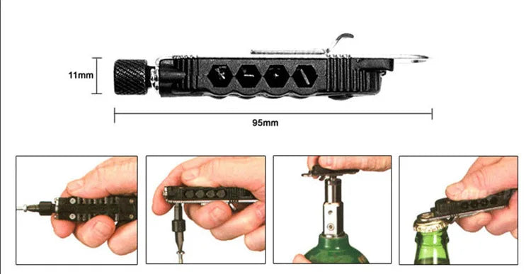 Multi-Function Small Screwdriver Set Mini EDC Tool Key-Shaped Slotted Screwdriver Keychain Pocket Repair Tool Survival Equipment