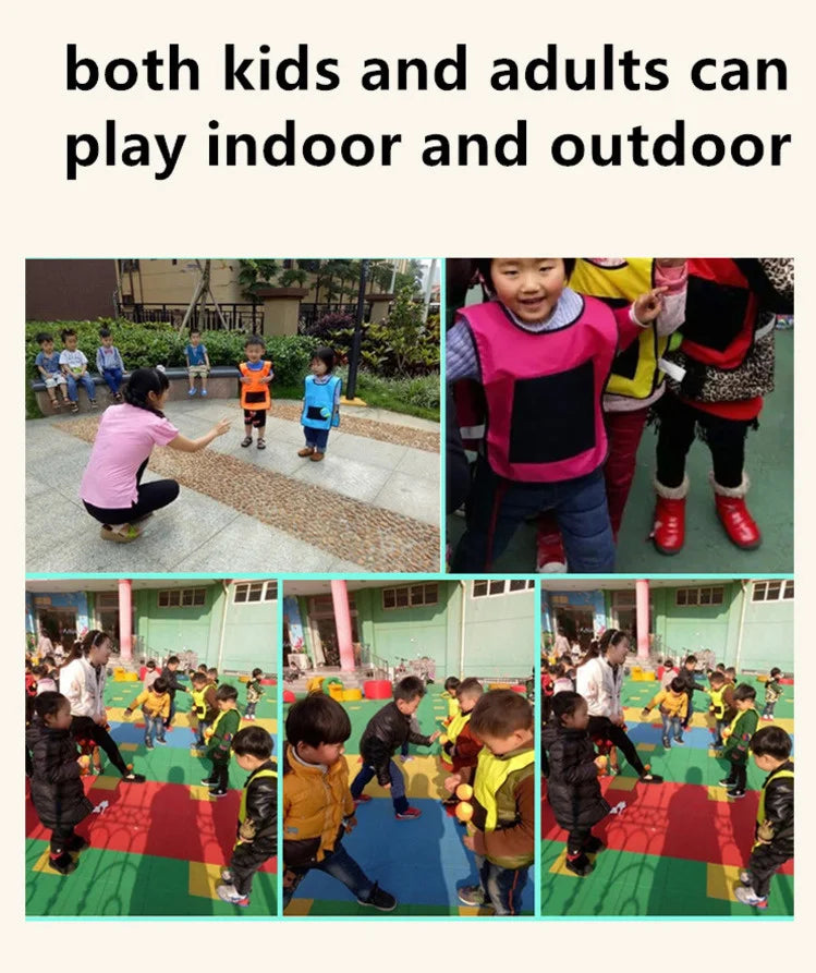 Outdoor Sport Game Props Vest Sticky Jersey Vest Game Vest Waistcoat With Sticky Ball Throwing Toys For Children Kids Sports Toy