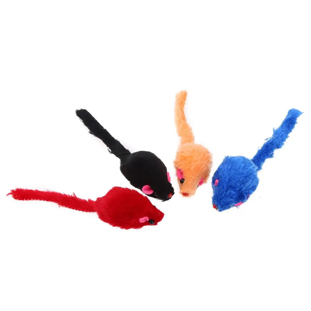 10pcs/lot Mini Colorful Cat Toys Plush False Mouse Toys for Cats Kitten Animal Funny Playing Cat Products Pet Cat Supplies