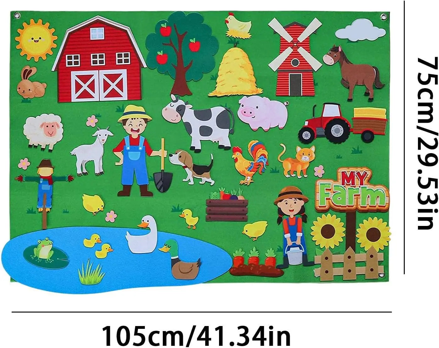 My Daily Calendar,Farm,Transportation Felt Story Board For Toddlers,Preschool Education Storytelling Montessori Toys for Kids