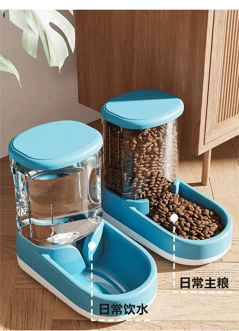 OUZEY Large Capacity Pet Feeder Automatic Water Dispenser For Cats Small Dog Food Bowl Pet Automatic Feeder Drinker Water Bowl