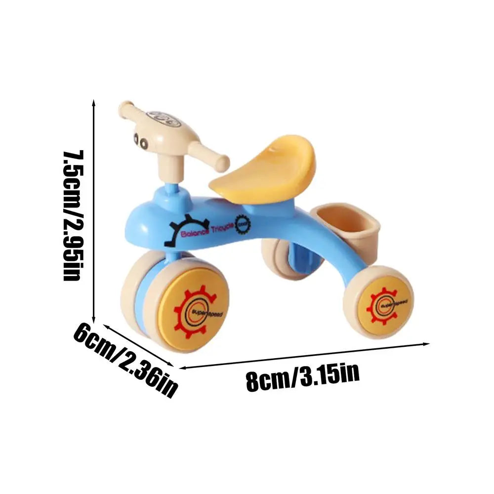 Toy Tricycle Model Assembly Balance Car Creative Inertia Tricycle Push And Go Vehicle For Boys And Girls Fine Motor Skill Toy