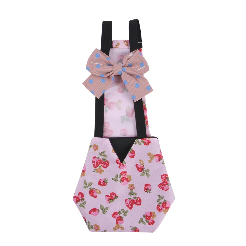 Pet Cloth Diaper for Farm Goose Duck Chicken Poultry Adjustable Washable Creative Bowknot Clothes Pet Mascotas Accessories DC05