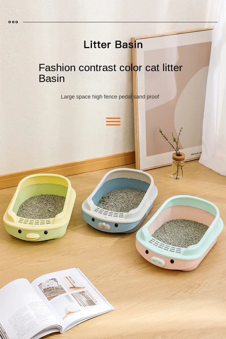 Sandboxes for Cat Litter Box Oversized Toilet Smart Semi Enclosed Anti External Splashing Supports Long Cat Drop Shipping