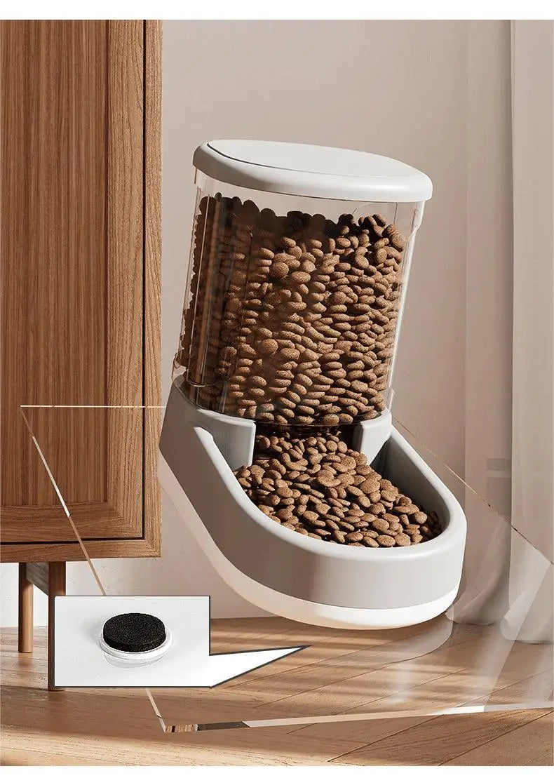 OUZEY Large Capacity Pet Feeder Automatic Water Dispenser For Cats Small Dog Food Bowl Pet Automatic Feeder Drinker Water Bowl