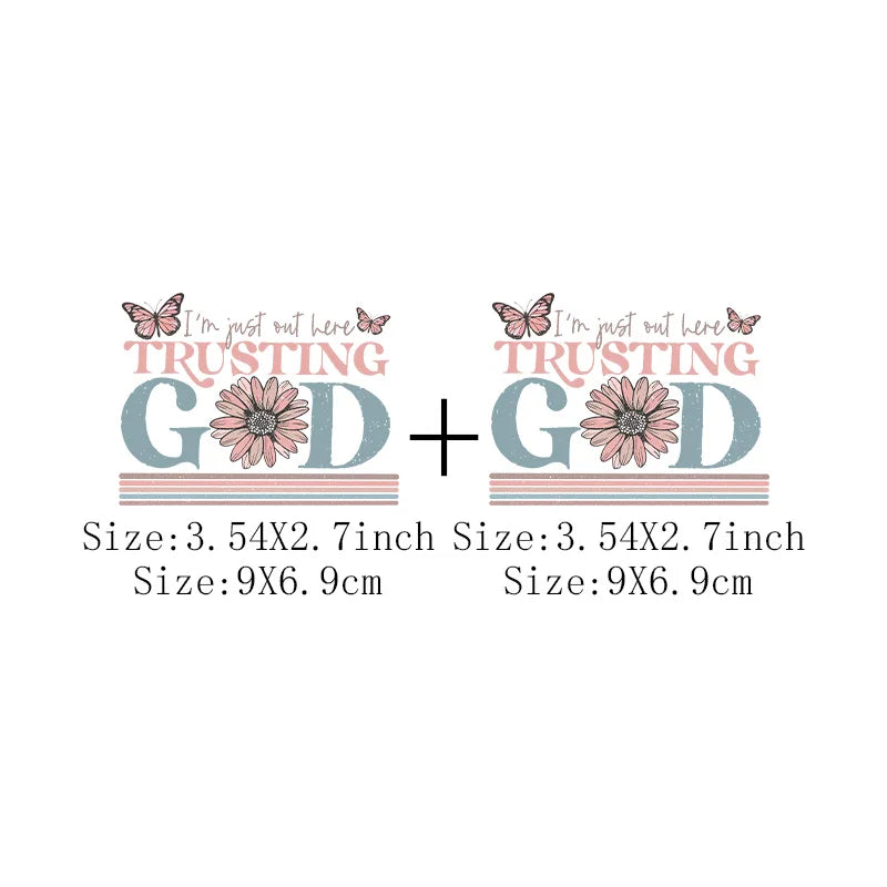 Christ Patch For Clothing Faith Jesus Iron On Transfers On Clothes Fashiong Women DIY Thermal Stickers For T-Shirt Decals Patch