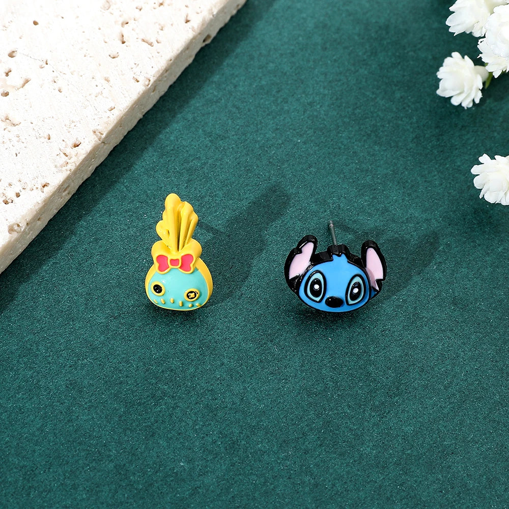 Silver Plating Stitch Earrings Lilo & Stitch Ear Pendant for Girl Party Gifts Accessories