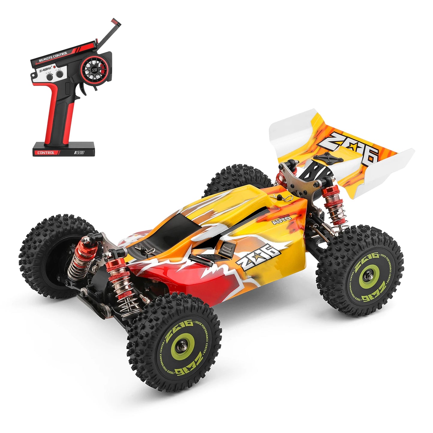 Wltoys XKS 144001 RC Car 75km/h Remote Control Car Off-Road Car High Speed 1/14 2.4GHz Racing Car 4WD RTR with Metal Chassis