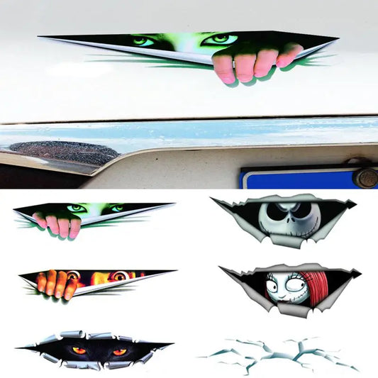 Creative  Peeking Car Sticker Style Modified Stickers Eyes Decoration Window Decal Simulation Auto Waterproof Sticker Hot Sale