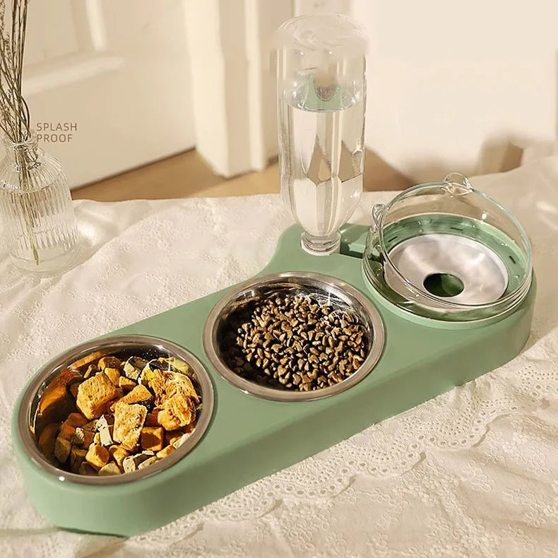 Pet Supplies Cat Drinker Automatic Feeders Food Bowl Dishes Water Fountain Cat Kibble Dispenser Pet Accessories Goods For Cats