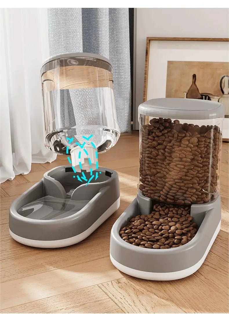 OUZEY Large Capacity Pet Feeder Automatic Water Dispenser For Cats Small Dog Food Bowl Pet Automatic Feeder Drinker Water Bowl