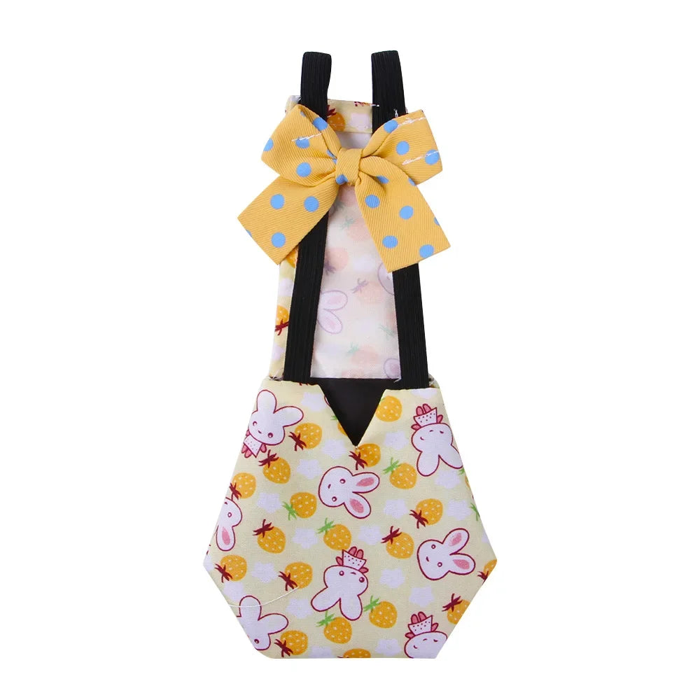 Pet Cloth Diaper for Farm Goose Duck Chicken Poultry Adjustable Washable Creative Bowknot Clothes Pet Mascotas Accessories DC05