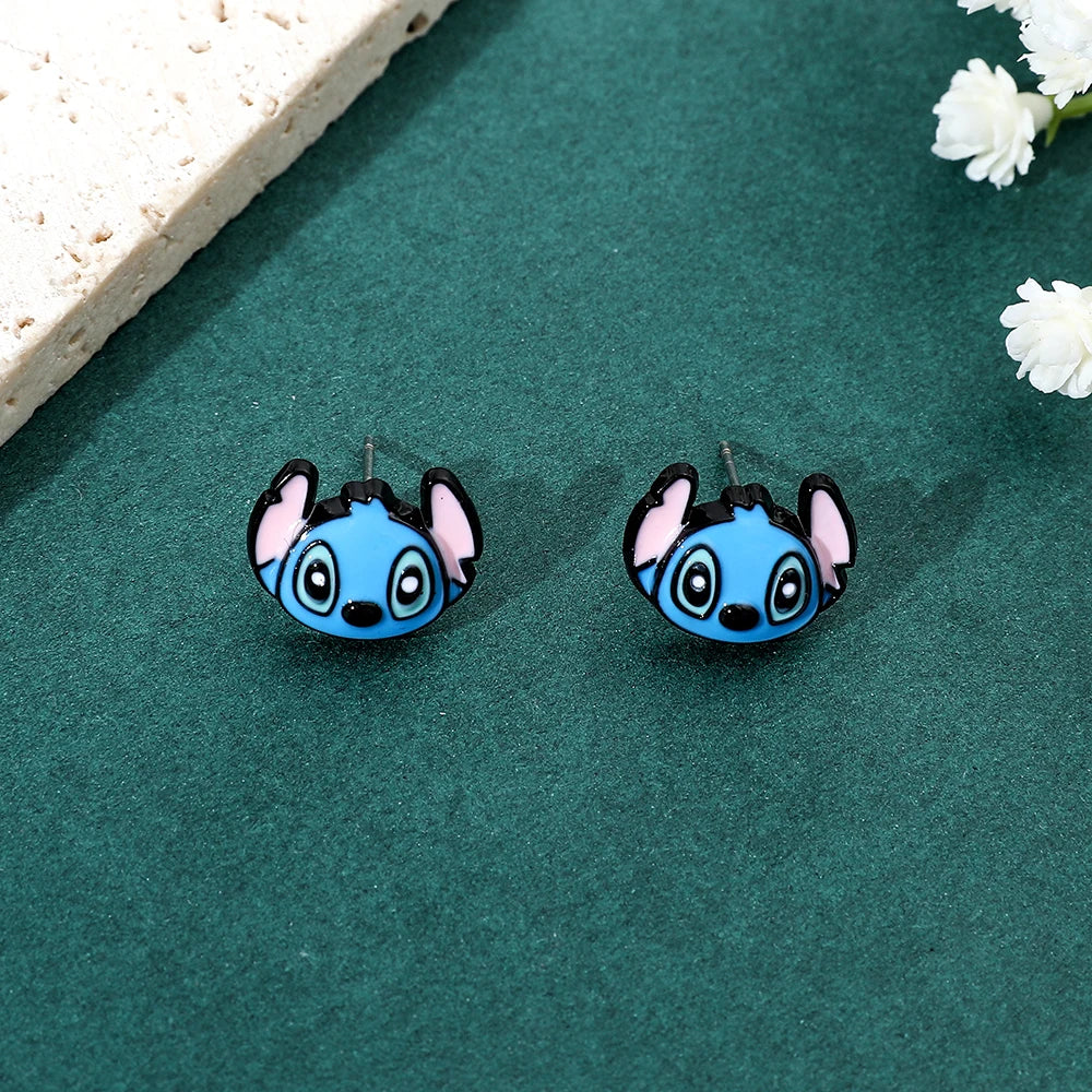 Silver Plating Stitch Earrings Lilo & Stitch Ear Pendant for Girl Party Gifts Accessories