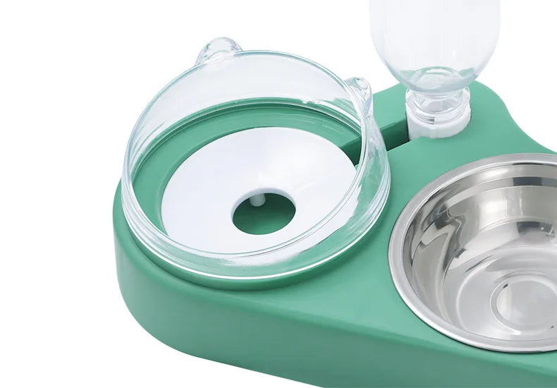 Pet Supplies Cat Drinker Automatic Feeders Food Bowl Dishes Water Fountain Cat Kibble Dispenser Pet Accessories Goods For Cats