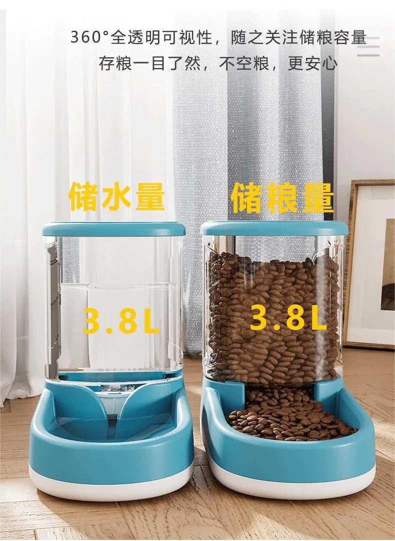 OUZEY Large Capacity Pet Feeder Automatic Water Dispenser For Cats Small Dog Food Bowl Pet Automatic Feeder Drinker Water Bowl