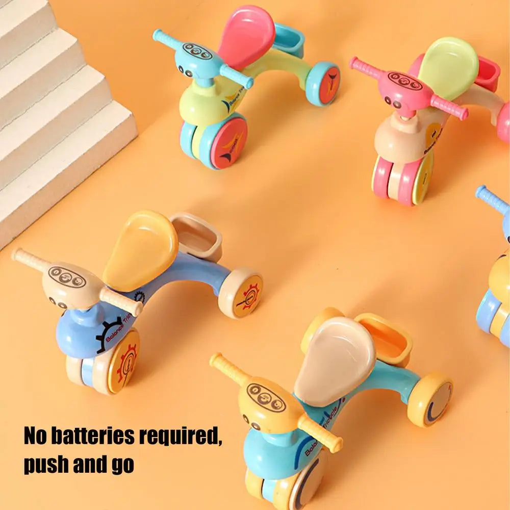 Toy Tricycle Model Assembly Balance Car Creative Inertia Tricycle Push And Go Vehicle For Boys And Girls Fine Motor Skill Toy