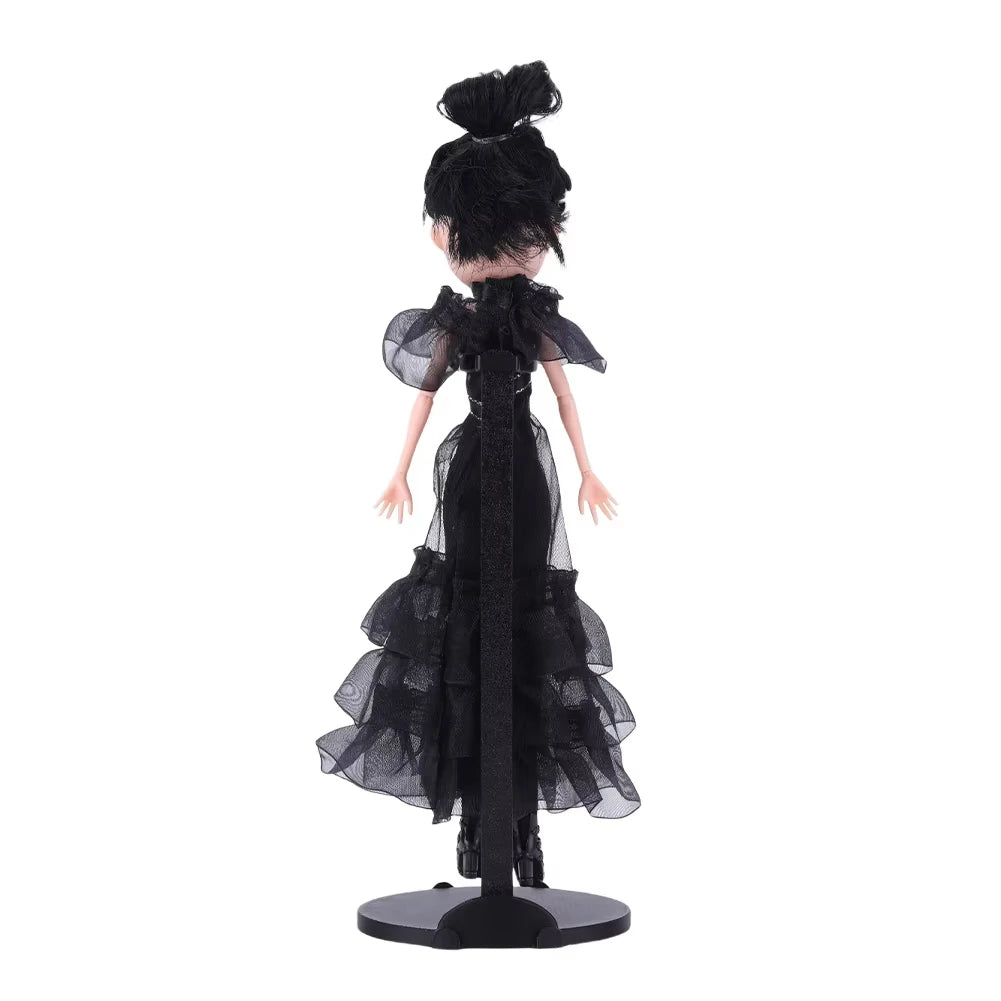 Wednesday Collectible in Black Gothic Gown Premium Accessories and Doll Stand Inspired by Dance Scene