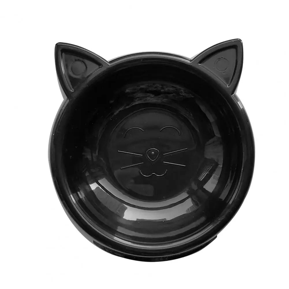 Pets Food Bowl Cat Face Shape Large Capacity Feeding Dish Solid Color Cat Food Bowl Pet Water Drinking Feeder for Small Dog Bowl