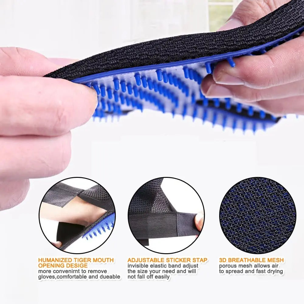 Pet Hair Grooming Set, Dog Hair Removal Glove Brush, Silicone Massage Brush And Pet Hair Comb