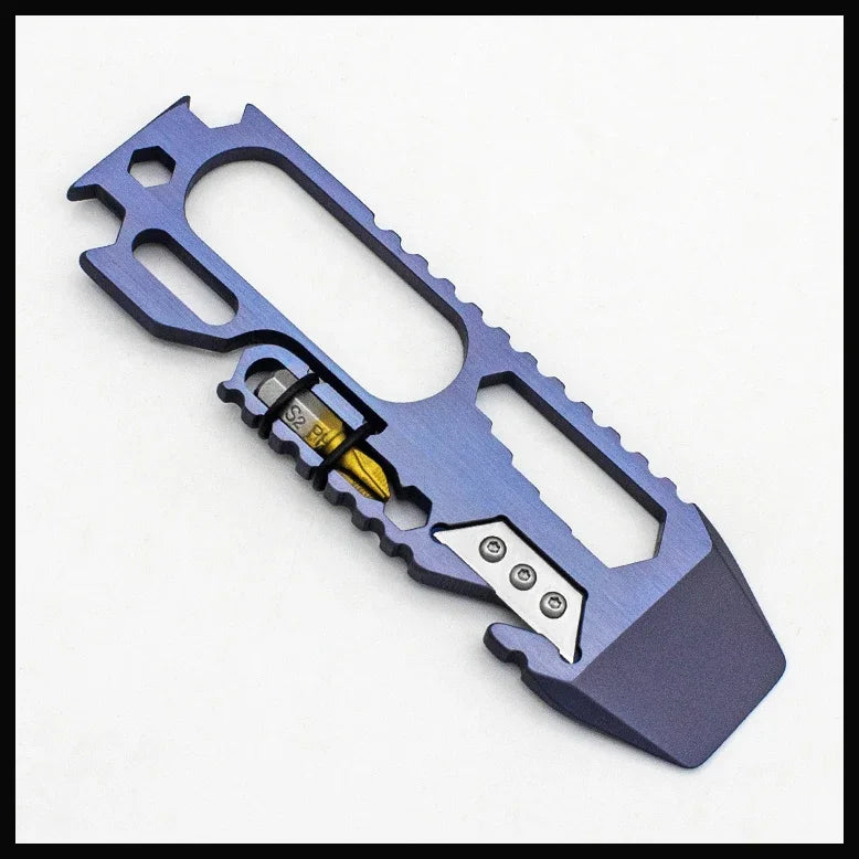 Outdoor Multi-function Titanium Alloy Tools Kit Emergency Survival Camping Equipment EDC Portable Screwdriver Cutting Tool