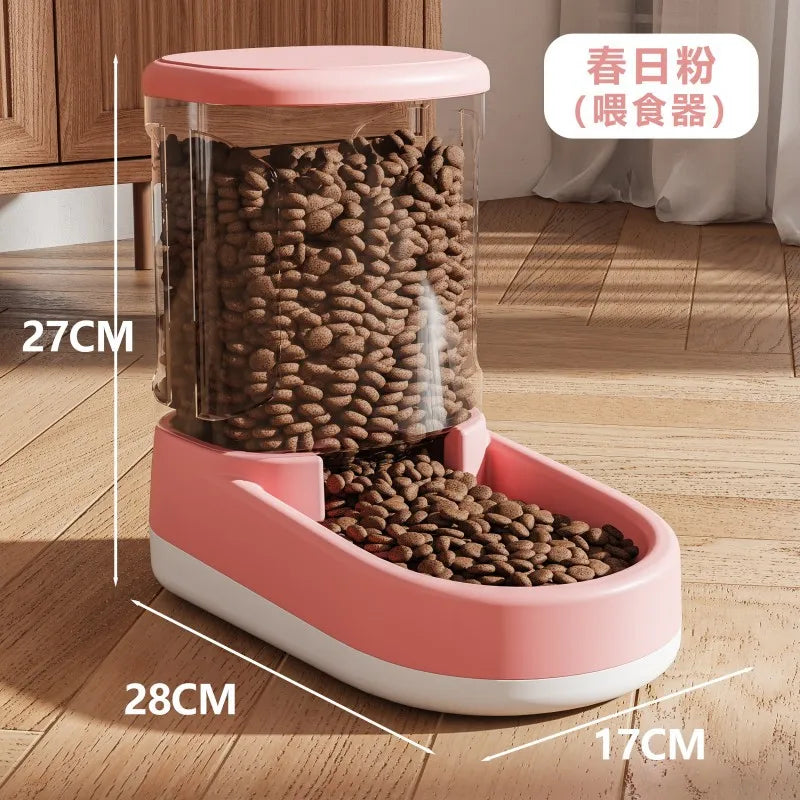 OUZEY Large Capacity Pet Feeder Automatic Water Dispenser For Cats Small Dog Food Bowl Pet Automatic Feeder Drinker Water Bowl