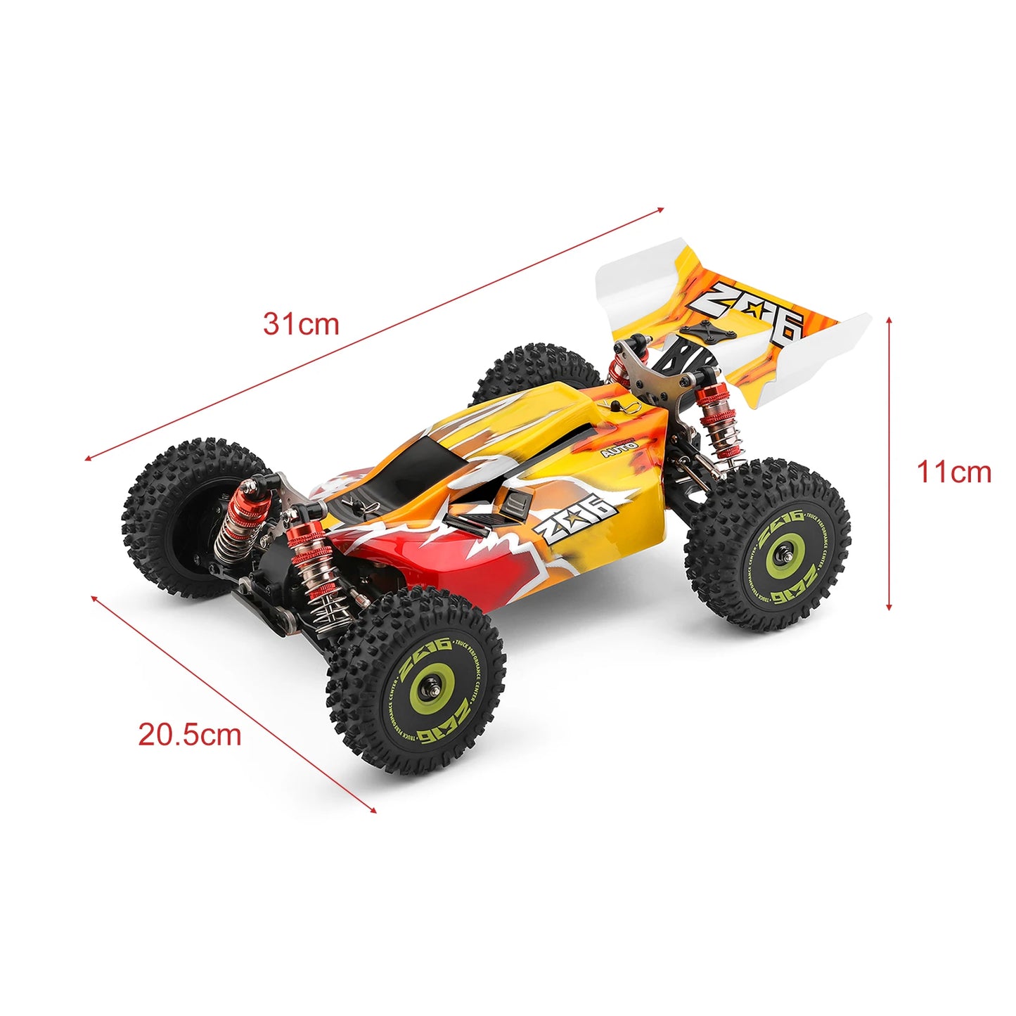 Wltoys XKS 144001 RC Car 75km/h Remote Control Car Off-Road Car High Speed 1/14 2.4GHz Racing Car 4WD RTR with Metal Chassis