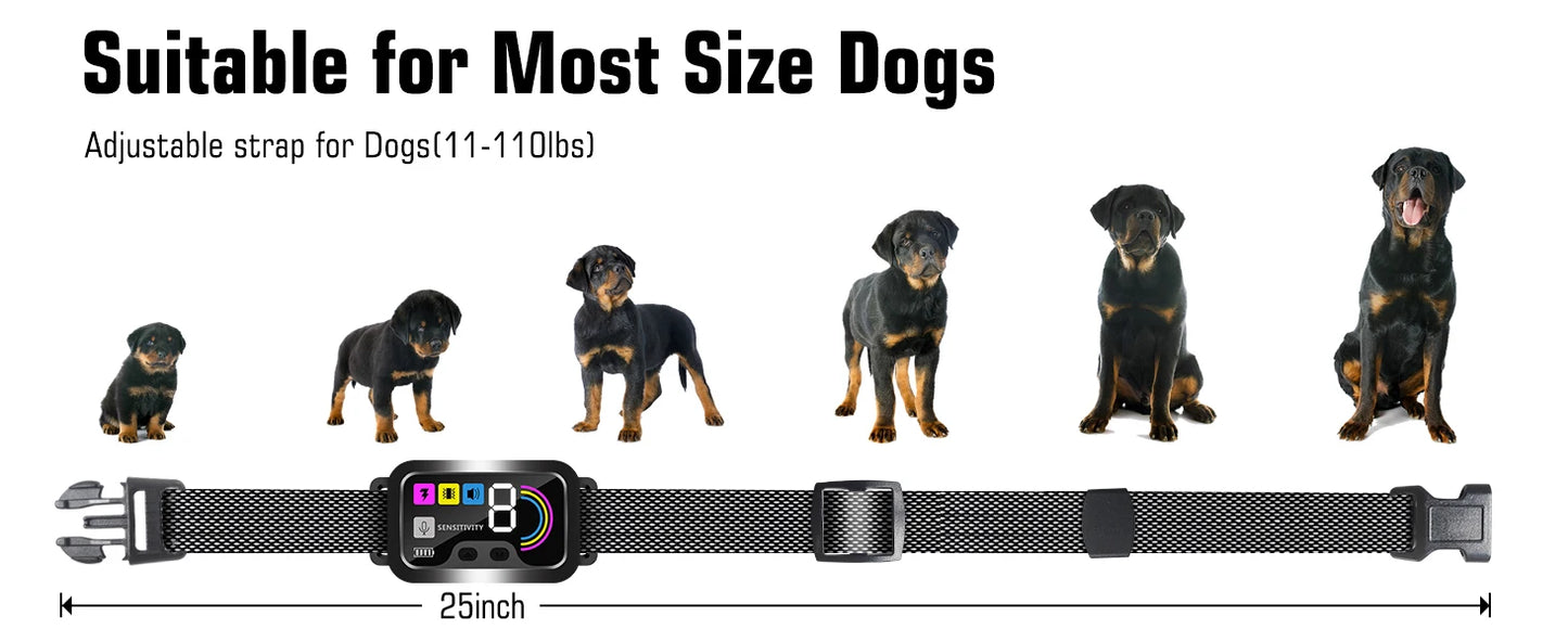 New smart Bark Collar,  Anti Barking Collar for Small Medium Large Breed Dogs，Rechargeable Dog Bark Collar with 8 Adjustable Sen