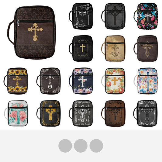 New Light Polyester Bible Bag Crucifix Pattern Rational Spatial Distribution Large Capacity Design Fit Give Mother Holiday Gift