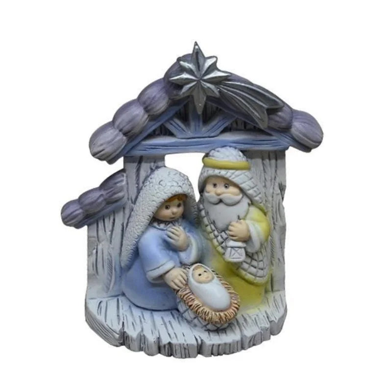 Religious Ornaments Holy Family Christmas Tree Decoration Cute Cartoon Resin Gifts