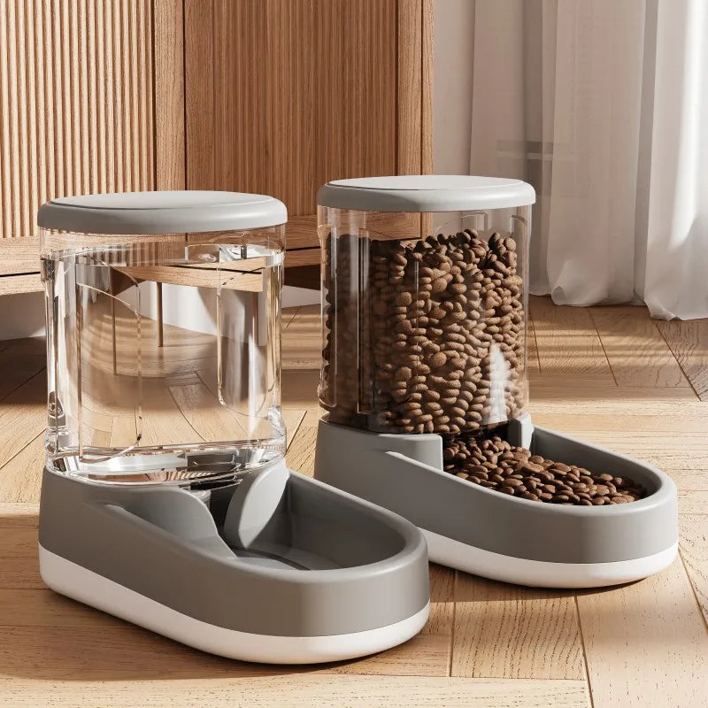 OUZEY Large Capacity Pet Feeder Automatic Water Dispenser For Cats Small Dog Food Bowl Pet Automatic Feeder Drinker Water Bowl