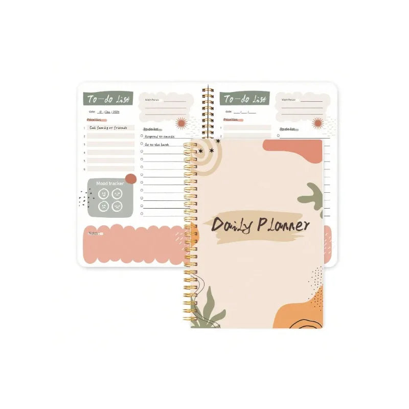 Daily Planner Notebook - Undated To Do List Task with Priorities,Mood Tracker,Notes,Suitable for Office, Home and School