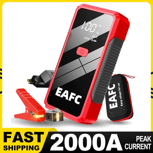 Peak Current 2000A/1200A/600A Car Jump Starter Power Bank 12V Portable Car Battery Booster Charger Petrol Diesel Car Starter