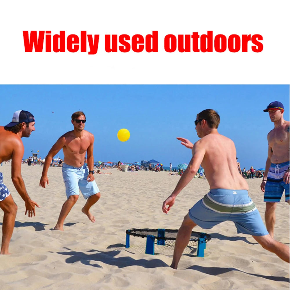 Beach Volleyball Ball Mini Game Set Outdoor Team Sports Lawn Fitness Equipment With 3 Balls Volleyball Net Volleyball Set