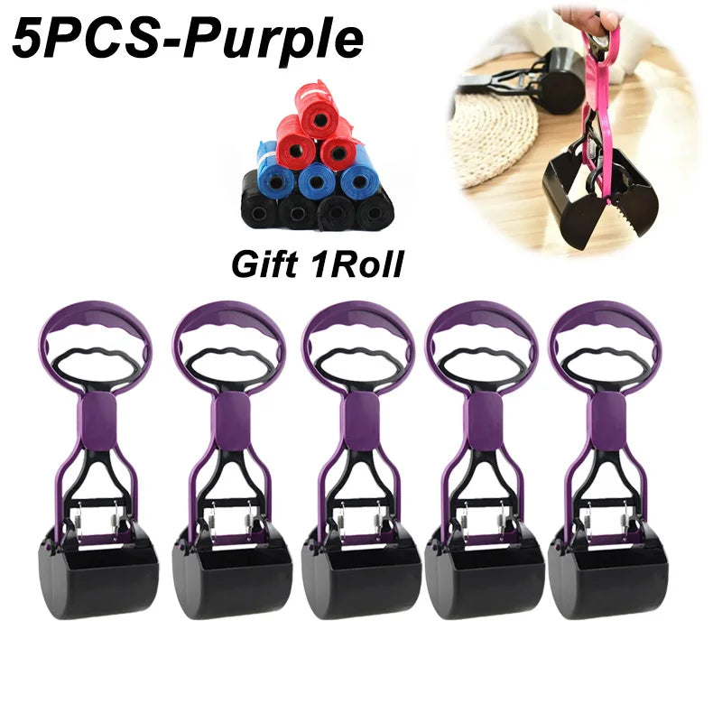 Pet Dog Pooper Scooper Long Handle Jaw Puppy Poop Dispenser Pooper Grabber Catcher Collector for Dogs Outside Poop Cleaner