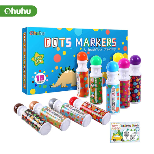 Ohuhu Washable Large Dot Makers Bingo Pen Mini Graffiti Flowing Pen Washable Paint Signature Pen Watercolor Pen Painting Tools