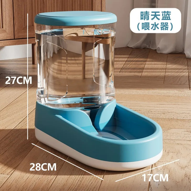 OUZEY Large Capacity Pet Feeder Automatic Water Dispenser For Cats Small Dog Food Bowl Pet Automatic Feeder Drinker Water Bowl