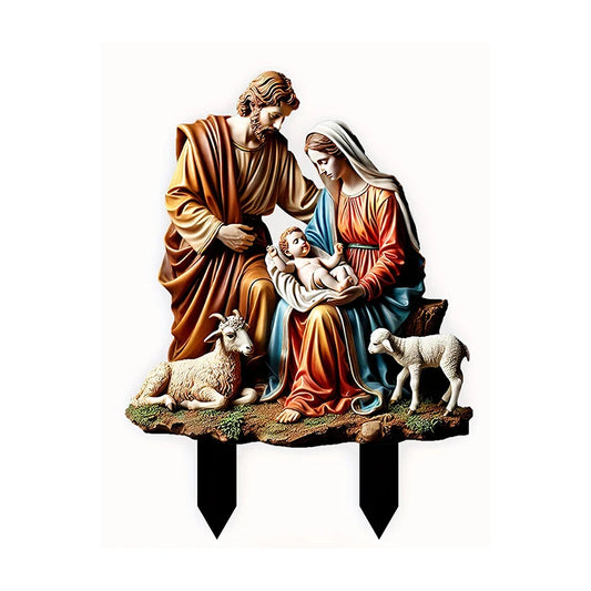 Jesus Garden Stakes Baby Jesus Nativity Scene Decor Decorative Stakes for Outdoor Garden Yard Christmas Ornaments