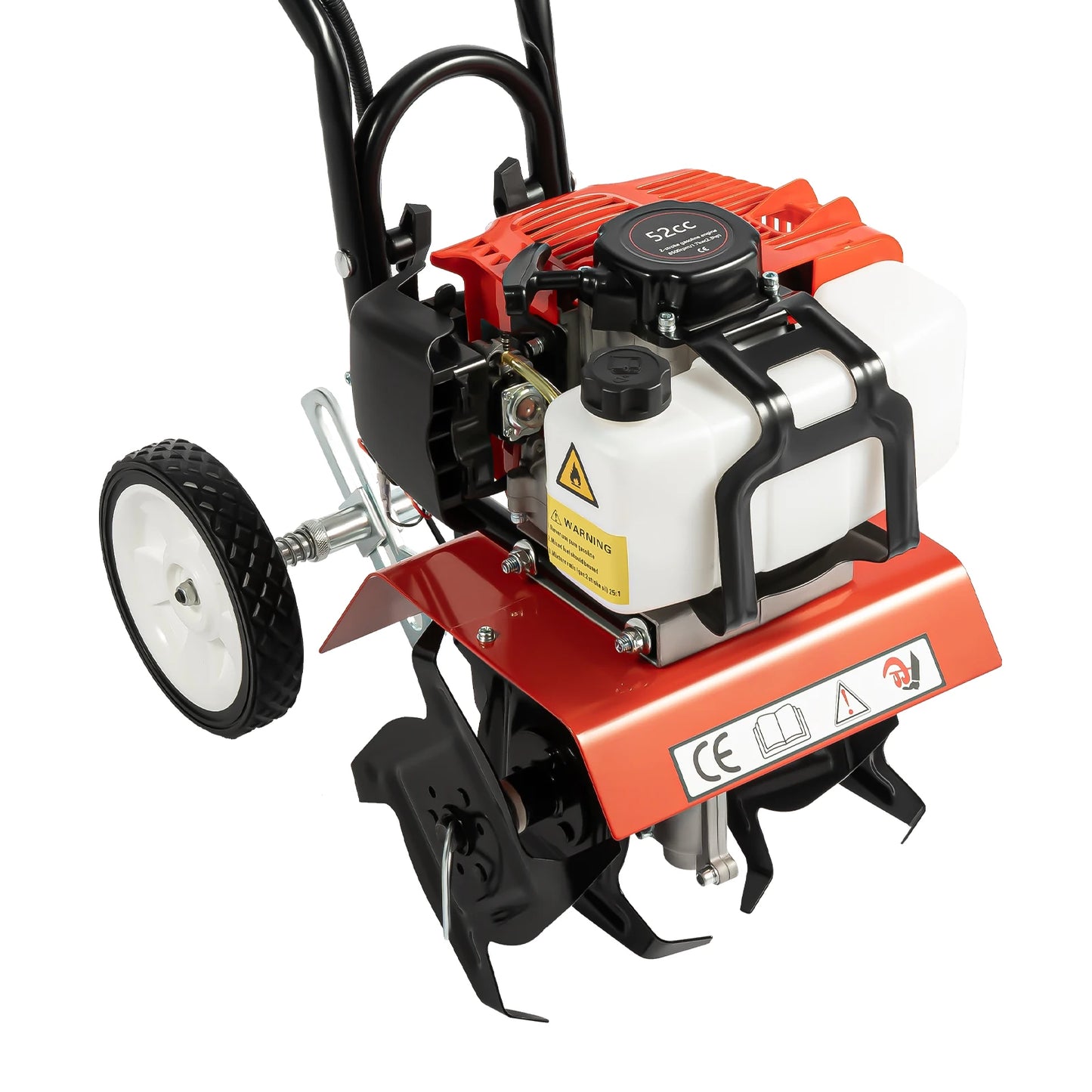 52CC 1700W Garden Gasoline Tiller Cultivator Garden Loosening Soil Machine Gas Powered Tiller Cultivator Rototiller