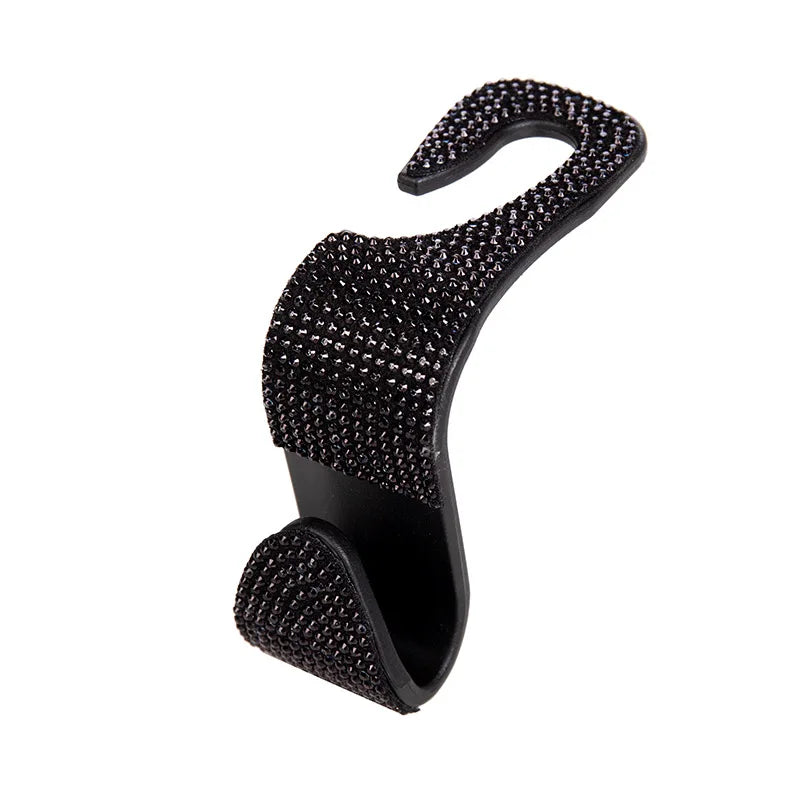 Dazzling Diamond Car Seat Backrest Hook Car Backrest Universal Head Restraint Storage Rack Automotive Interior Accessories