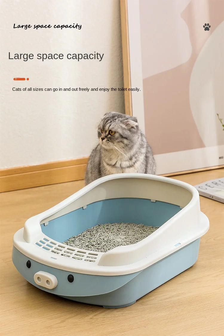 Sandboxes for Cat Litter Box Oversized Toilet Smart Semi Enclosed Anti External Splashing Supports Long Cat Drop Shipping