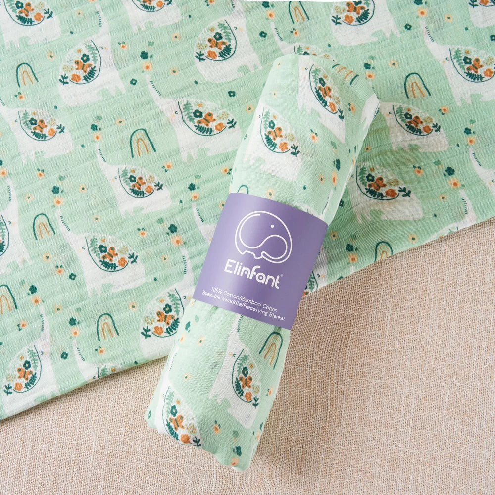 100% cotton 120*110cm 2 Layers Newborn Baby Muslin Swaddle Blankets