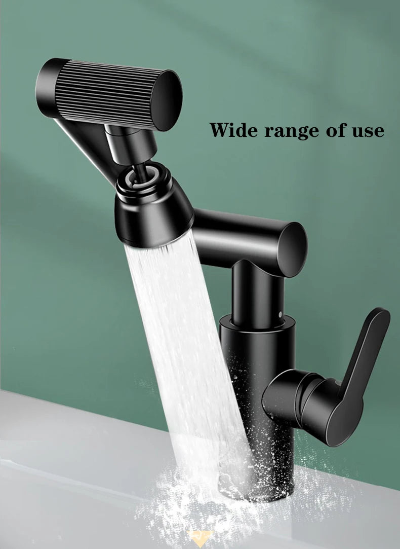 1080° Swivel Kitchen Sink Faucet Bathroom Sink Faucet Basin Faucet Multifunction Cold and Hot Water Tap Brass