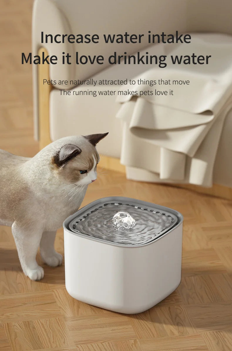 3L Large Capacity Canine Cat Dog Pet Circulating Filter Pet Fountain Feeder Automatic Water Dispenser with USB Port for Pets