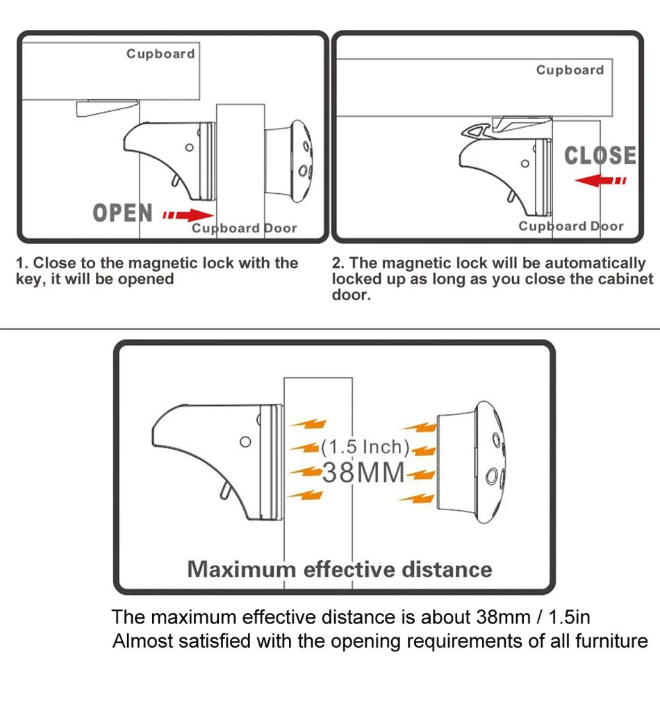 Magnetic Child Lock Children Protection Baby Safety Lock Drawer Latch Cabinet Door Lock Limiter Children Security Locks