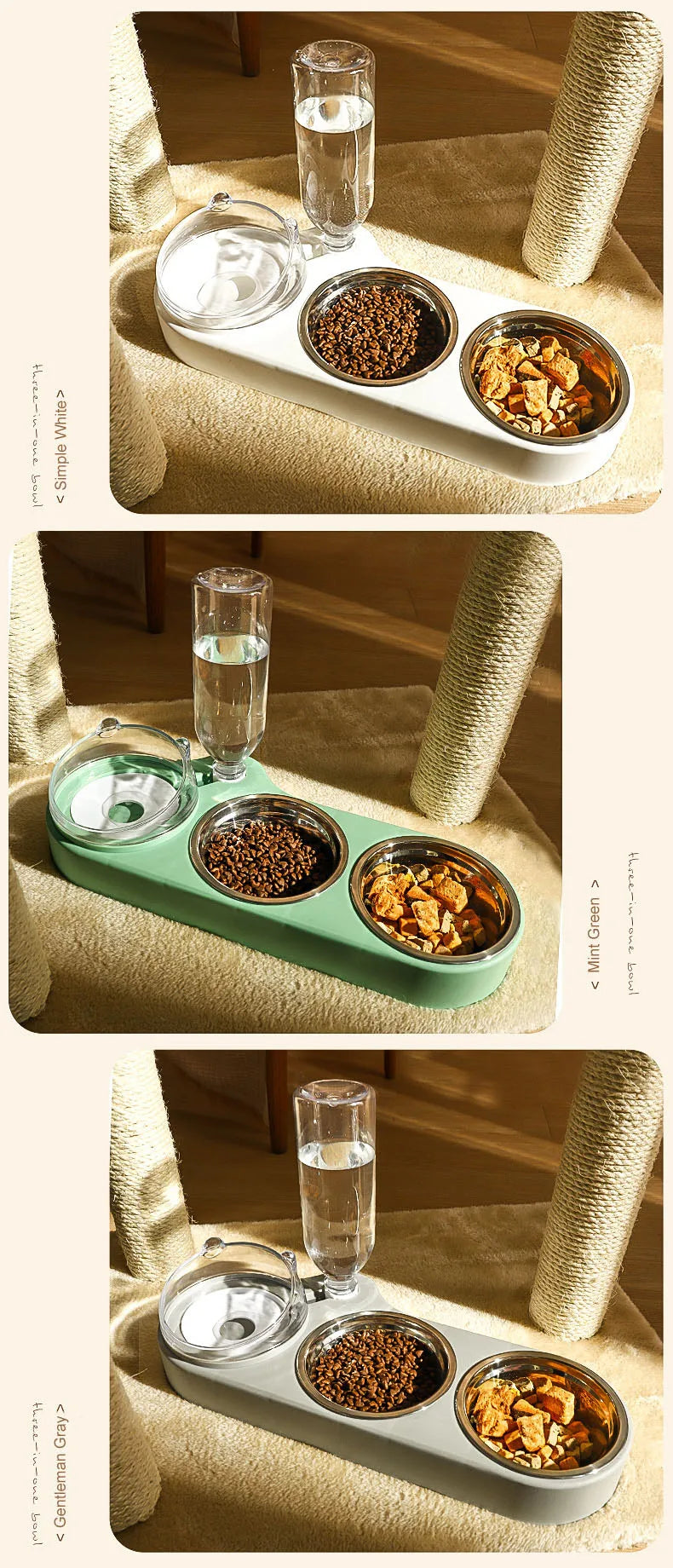 Pet Supplies Cat Drinker Automatic Feeders Food Bowl Dishes Water Fountain Cat Kibble Dispenser Pet Accessories Goods For Cats