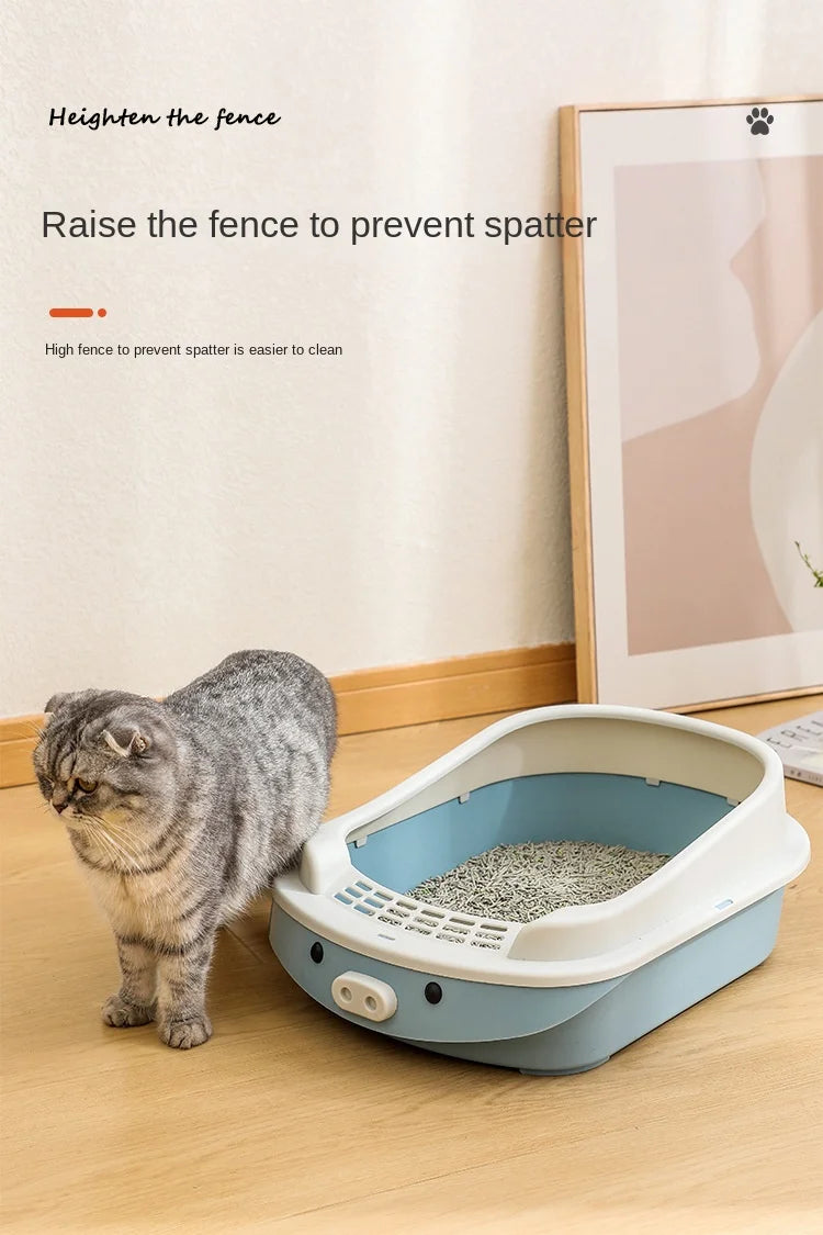 Sandboxes for Cat Litter Box Oversized Toilet Smart Semi Enclosed Anti External Splashing Supports Long Cat Drop Shipping